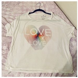 3/$25 Love is Love American Eagle Outfitters shirt